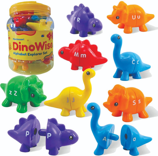 Dino Wise Montessori Alphabet Explorer Set (26 Pcs)-Motor Skills-Open Ended-Toycra