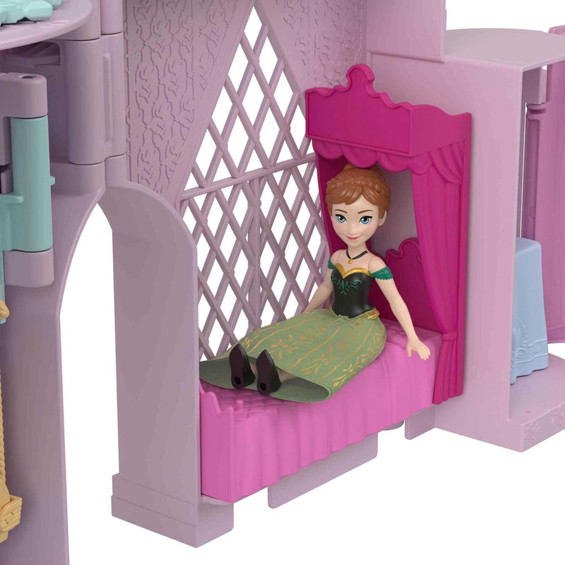 Disney Frozen Storytime Stackers Playset, Anna's Arendelle Castle Dollhouse With Small Doll
