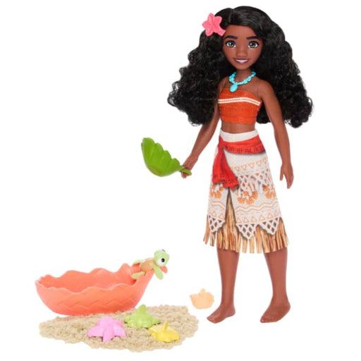Disney Princess Ocean Friends Moana Doll With Moldable Sand, Animal Friend & 8 Accessories-Dolls-Mattel-Toycra