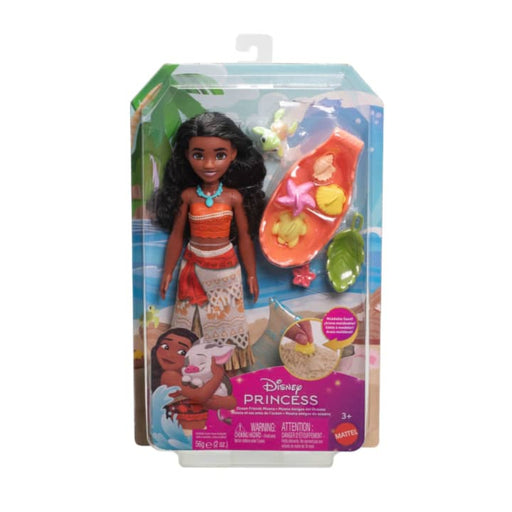 Disney Princess Ocean Friends Moana Doll With Moldable Sand, Animal Friend & 8 Accessories-Dolls-Mattel-Toycra