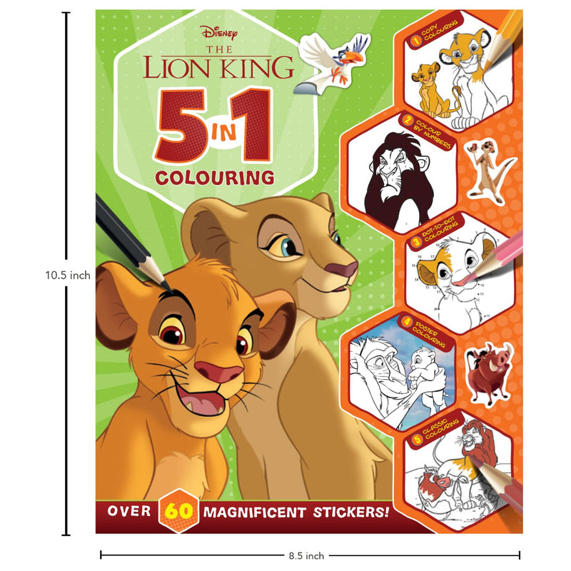 Disney The Lion King 5 In 1 Colouring Book