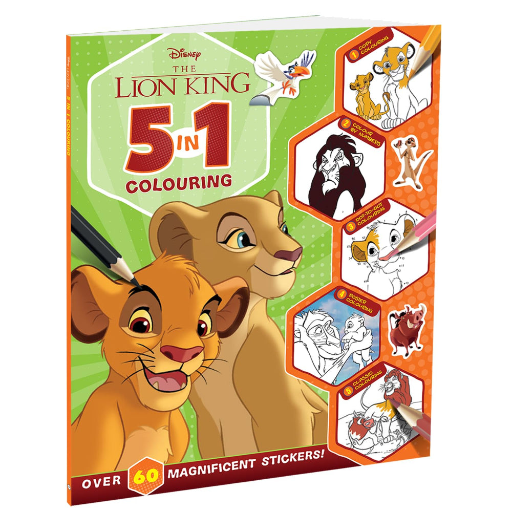 Disney The Lion King 5 In 1 Colouring Book