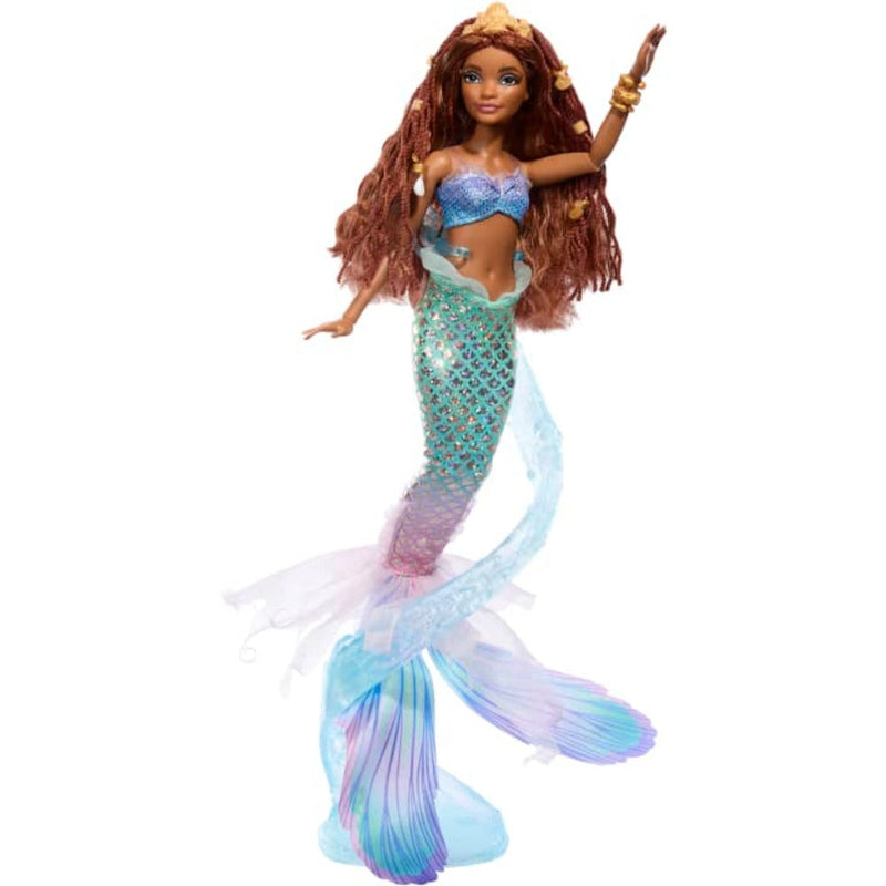 Disney the Little Mermaid Deluxe Mermaid Ariel Doll With Hair Beads And Stand