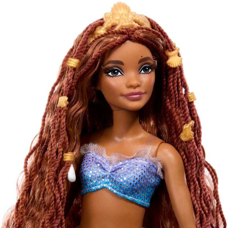 Disney the Little Mermaid Deluxe Mermaid Ariel Doll With Hair Beads And Stand