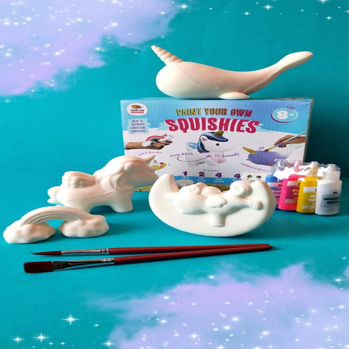 Doodle Hog-DIY Paint Your Own Squishies Kit-Rainbows & Unicorns – Park  Street Books & Toys