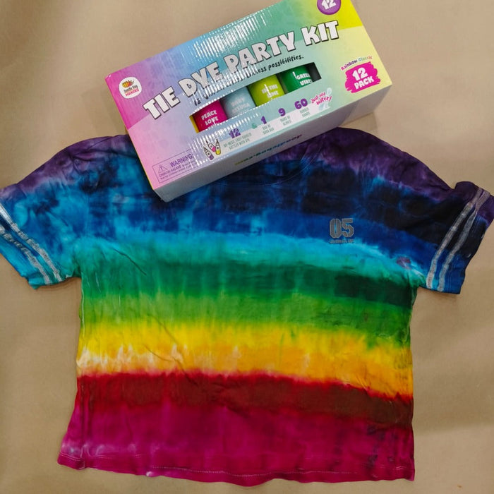 12 Colors Rainbow Easy Tie Dye Party Supplies Craft Kit – Doodle Hog