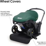 Doona Wheel Covers - Black Pushchair Wheel Protectors