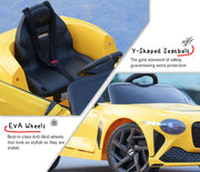 EMotorad Formula Fun BENTLEY BACALAR Ride-On Car for Kids-(Yellow)