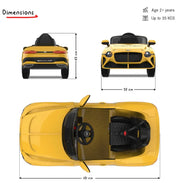 EMotorad Formula Fun BENTLEY BACALAR Ride-On Car for Kids-(Yellow)