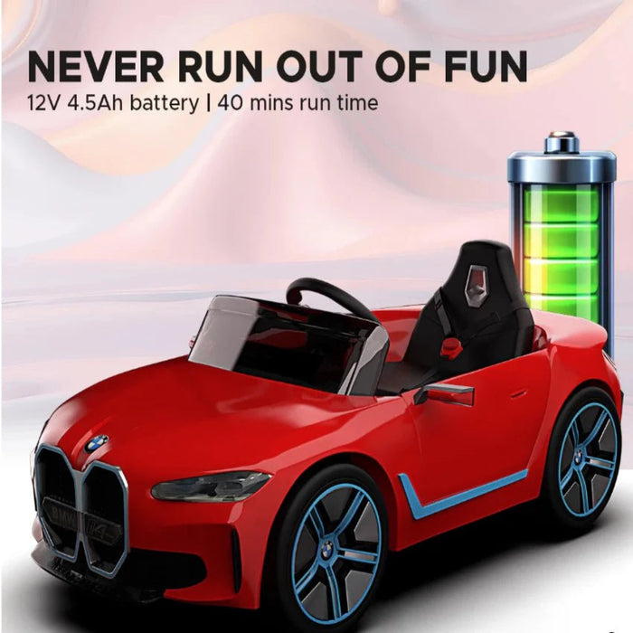EMotorad Formula Fun BMW i4 Ride-On Car for Kids-(Red)-Ride Ons-Formula Fun-Toycra