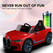 EMotorad Formula Fun BMW i4 Ride-On Car for Kids-(Red)-Ride Ons-Formula Fun-Toycra