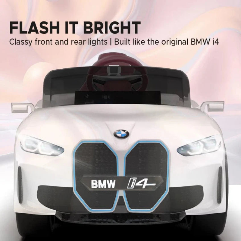 EMotorad Formula Fun BMW i4 Ride-On Car for Kids-(White)-Ride Ons-Formula Fun-Toycra