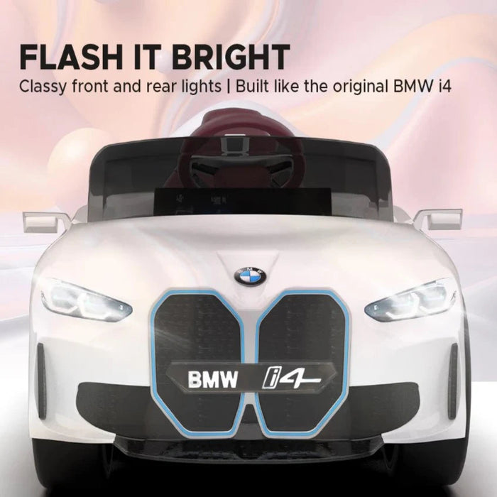 EMotorad Formula Fun BMW i4 Ride-On Car for Kids-(White)-Ride Ons-Formula Fun-Toycra