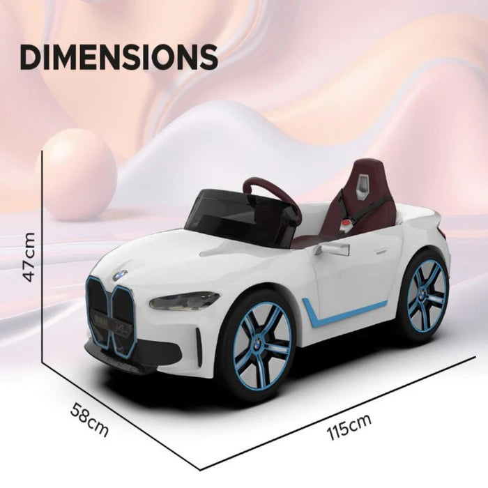 EMotorad Formula Fun BMW i4 Ride-On Car for Kids-(White)-Ride Ons-Formula Fun-Toycra