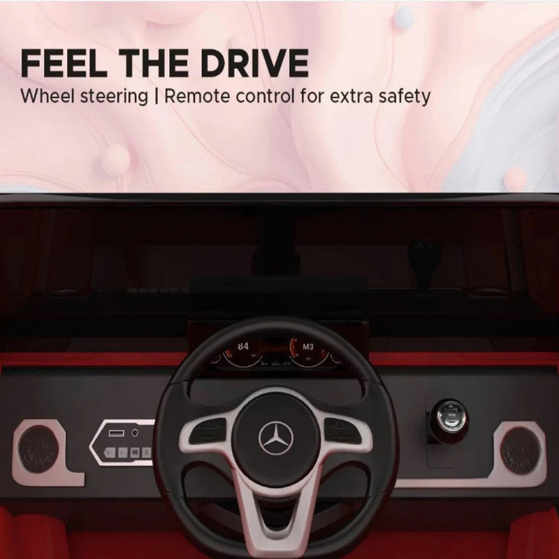 EMotorad Formula Fun Mercedes Benz G-Wagon Ride-On Car for Kids (Red)-Ride Ons-Formula Fun-Toycra