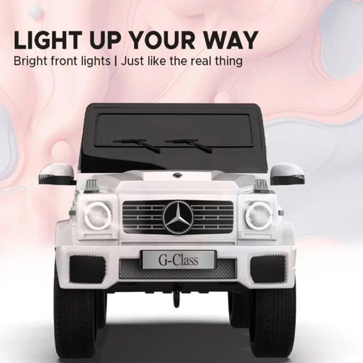 EMotorad Formula Fun Mercedes Benz G-Wagon Ride-On Car for Kids (White)-Ride Ons-Formula Fun-Toycra