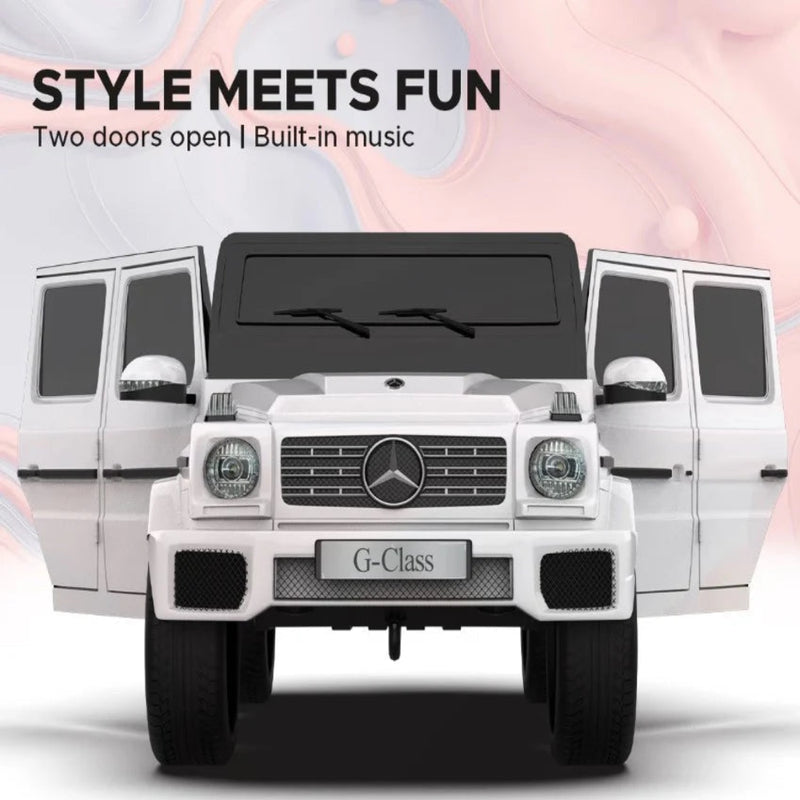 EMotorad Formula Fun Mercedes Benz G-Wagon Ride-On Car for Kids (White)-Ride Ons-Formula Fun-Toycra