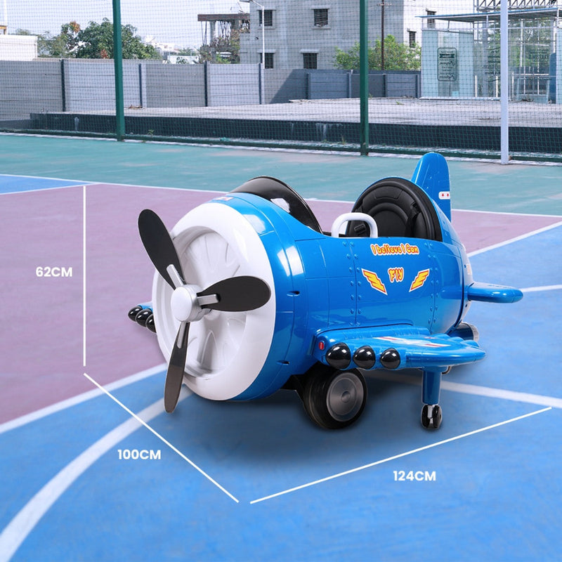 EMotorad Formula Fun Turbo Wing Ride-On Toy Plane for Kids | Battery Operated Airplane Ride-On -Blue-Ride Ons-Formula Fun-Toycra