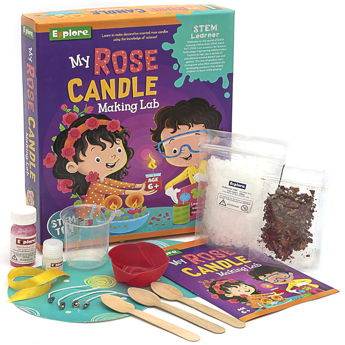Eksploe My Rose Candle Making Lab-STEM toys-Eksploe-Toycra