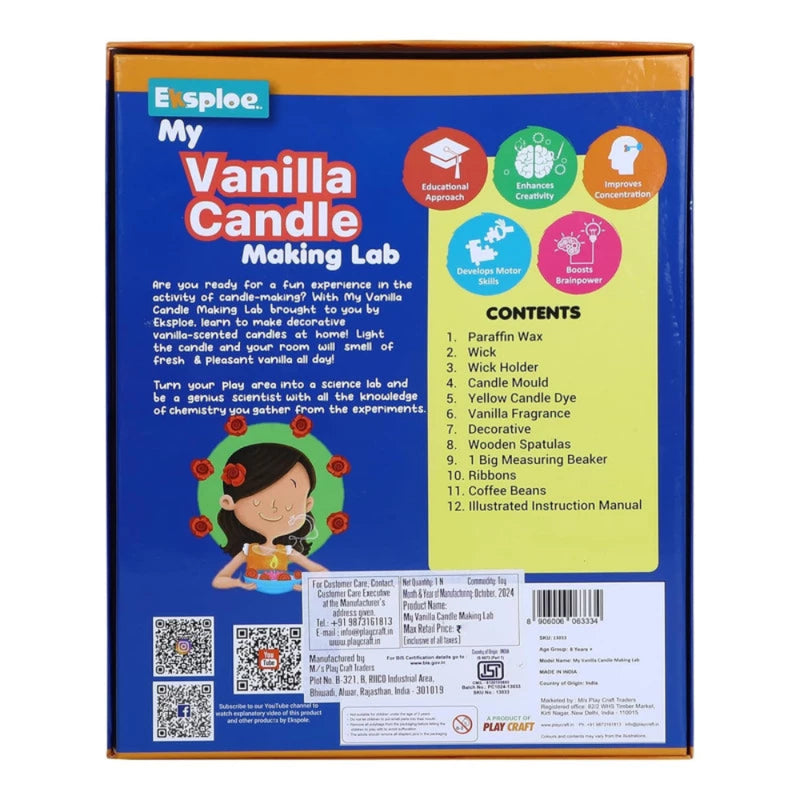 Eksploe My Vanilla Candle Making Lab Science Kit