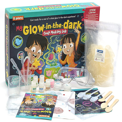 Eksploe STEM My Glow-in-The-Dark Soap Making Lab-STEM toys-Eksploe-Toycra