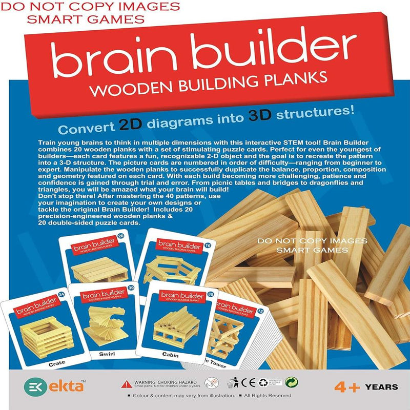 Ekta Brain Builder Wooden Building Planks (Set-1)