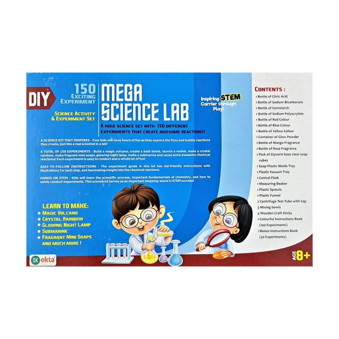 Ekta Mega Science Lab Kit, 150 Exciting Science Experiments, DIY Science Activity Set-STEM toys-Ekta-Toycra