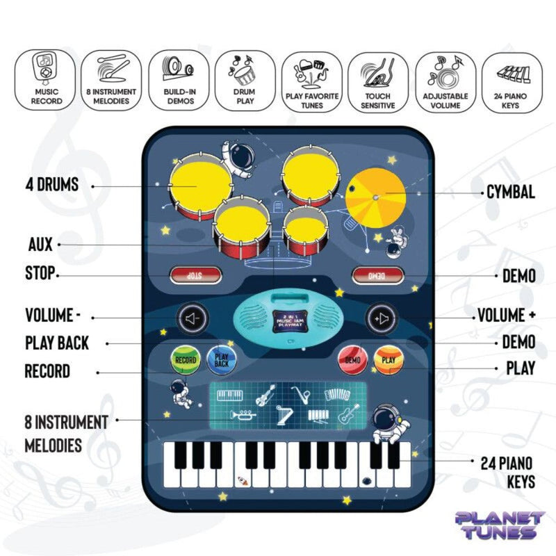 Electrobotic 2-in-1 Musical Playmat For Kids