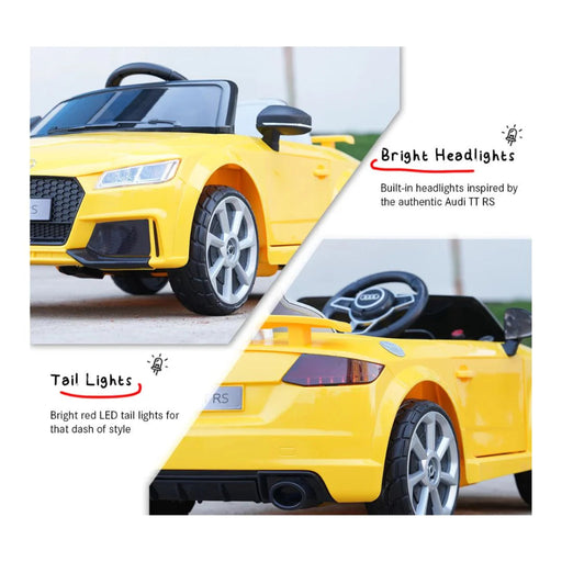 Emotorad Formula Fun AUDI TT RS Ride-On for Kids- (Yellow)-Ride Ons-Formula Fun-Toycra