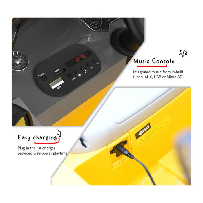 Emotorad Formula Fun AUDI TT RS Ride-On for Kids- (Yellow)-Ride Ons-Formula Fun-Toycra