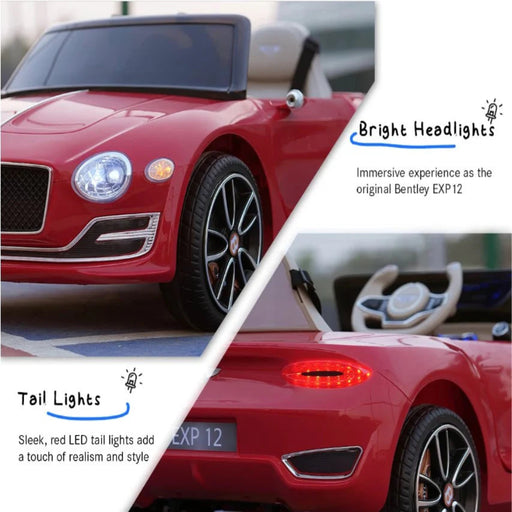 Emotorad Formula Fun BENTLEY EXP12 Ride-On Car for Kids-(Red)-Ride Ons-Formula Fun-Toycra