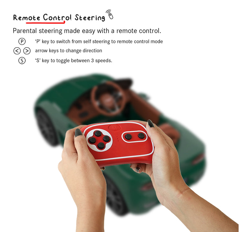 Emotorad Formula Fun Bentley EXP 12 Ride-On Toy Car (Green)-Ride Ons-Formula Fun-Toycra
