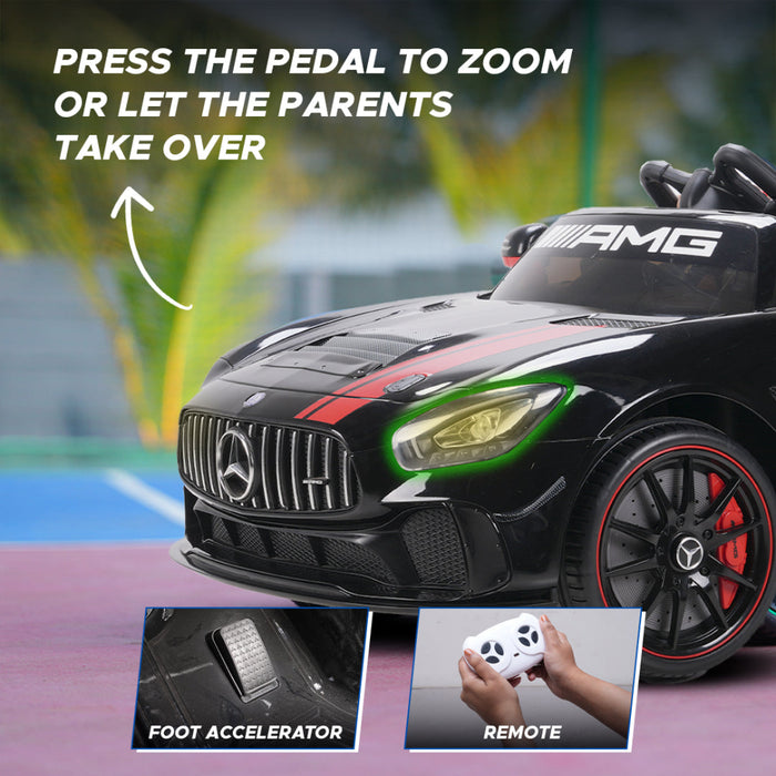 Emotorad Formula Fun Mercedes-Amg Gt4 Toy Ride-On Car (Black)-Ride Ons-Formula Fun-Toycra
