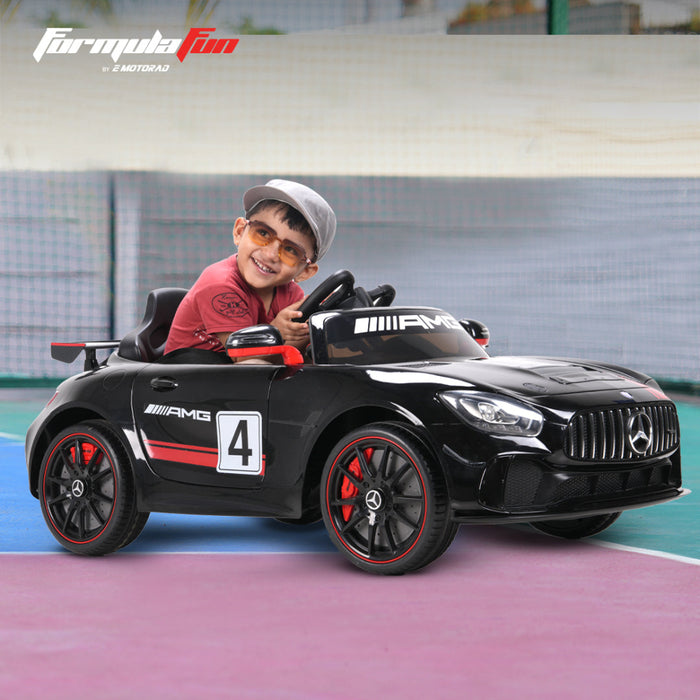 Emotorad Formula Fun Mercedes-Amg Gt4 Toy Ride-On Car (Black)-Ride Ons-Formula Fun-Toycra