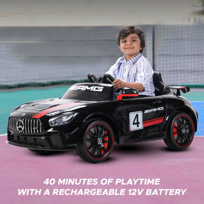 Emotorad Formula Fun Mercedes-Amg Gt4 Toy Ride-On Car (Black)-Ride Ons-Formula Fun-Toycra