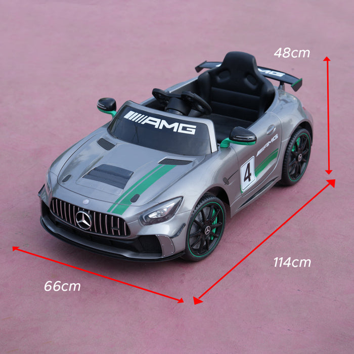 Emotorad Formula Fun Mercedes-Amg Gt4 Toy Ride-On Car (Silver)-Ride Ons-Formula Fun-Toycra