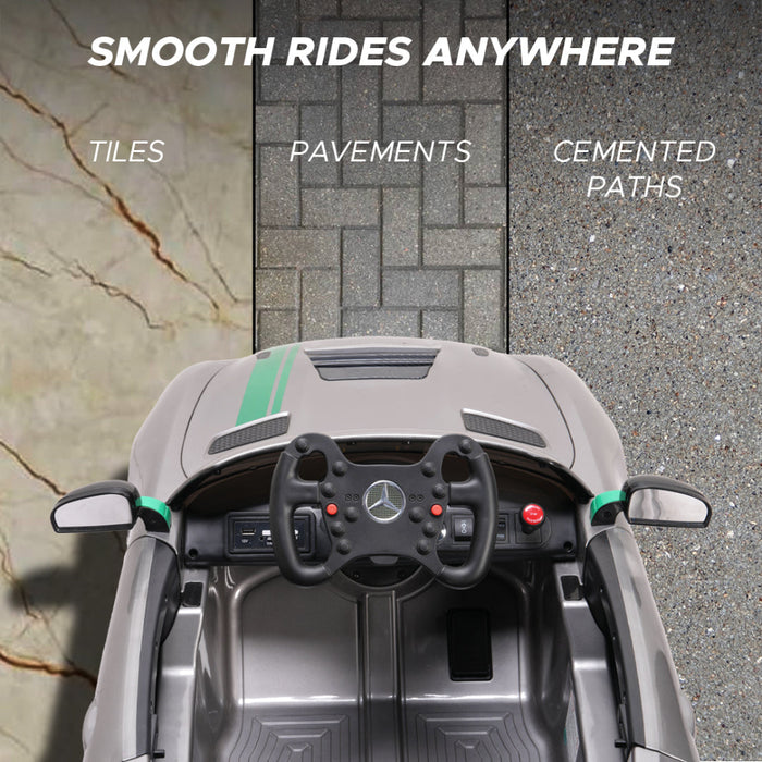 Emotorad Formula Fun Mercedes-Amg Gt4 Toy Ride-On Car (Silver)-Ride Ons-Formula Fun-Toycra