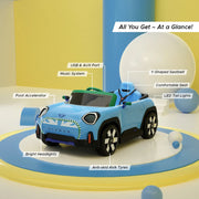 Emotorad Formula Fun Mini Cooper Aceman -Blue-Ride Ons-Formula Fun-Toycra