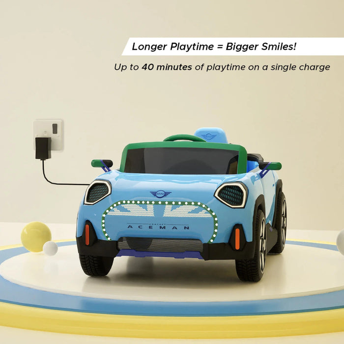 Emotorad Formula Fun Mini Cooper Aceman -Blue-Ride Ons-Formula Fun-Toycra