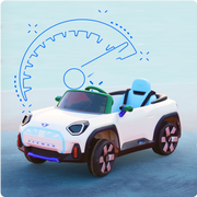 Emotorad Formula Fun Mini Cooper Aceman -White-Ride Ons-Formula Fun-Toycra