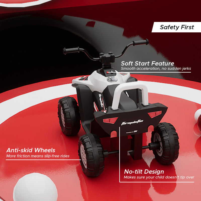 Emotorad Formula Fun Turbo Trek ATV (White)-Ride Ons-Formula Fun-Toycra