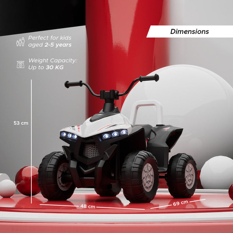 Emotorad Formula Fun Turbo Trek ATV (White)-Ride Ons-Formula Fun-Toycra