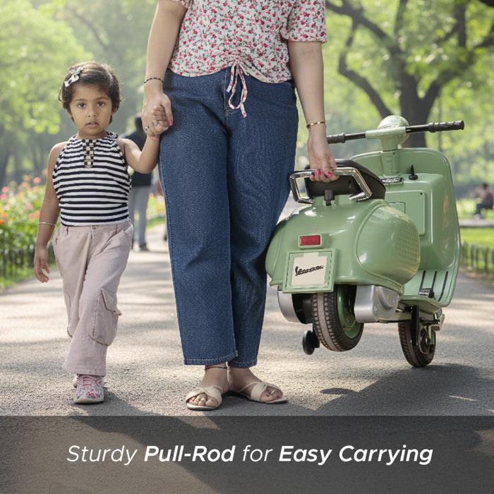 Emotorad Formula Fun Vespa Toy Ride-On Scooter (Green)-Ride Ons-Formula Fun-Toycra