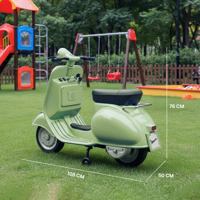 Emotorad Formula Fun Vespa Toy Ride-On Scooter (Green)-Ride Ons-Formula Fun-Toycra