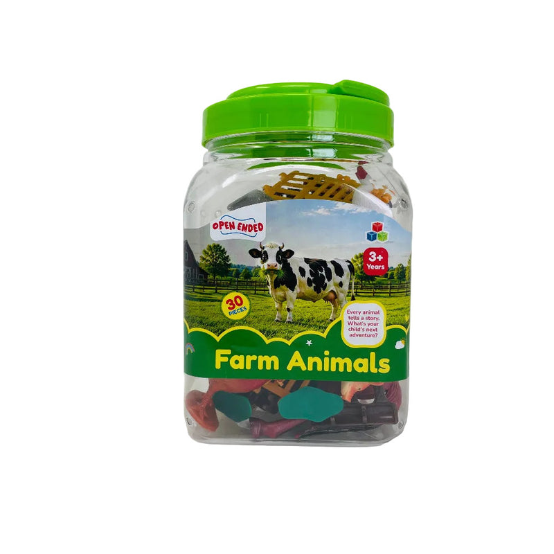 Open Ended Farm Animals Playset - 30 Pcs