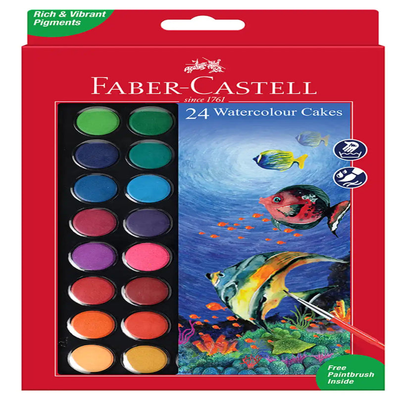 Faber-Castell 24 Watercolour Cakes | 576015