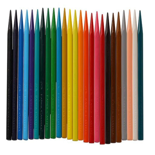 Faber-Castell Erasable Plastic Crayon Set - 70mm, Pack of 25