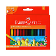 Faber-Castell Grip Erasable Crayon Set - Pack of 12