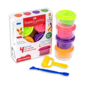 Faber-Castell Little Creatives Modelling Dough Set 4x Glitter Neon