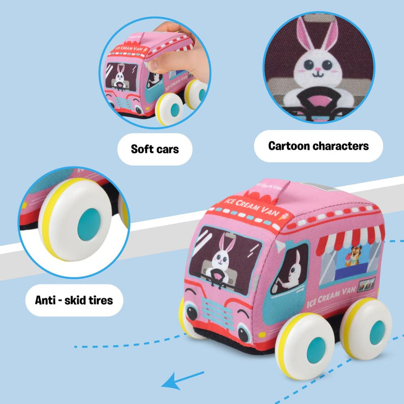 Fabric Pull Back Car & Bus